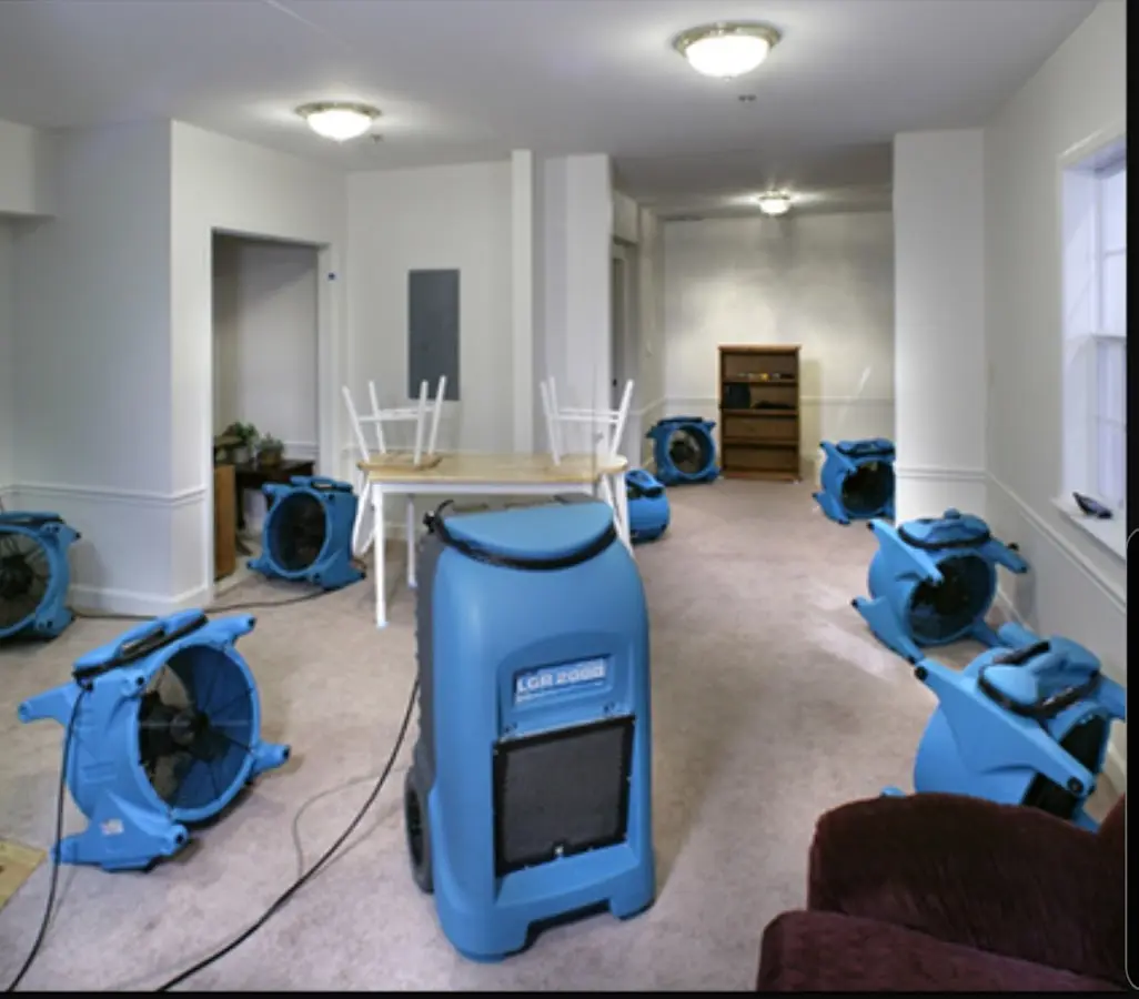 Air movers and dehumidifier setup for Water Extraction & Removal in Kennesaw